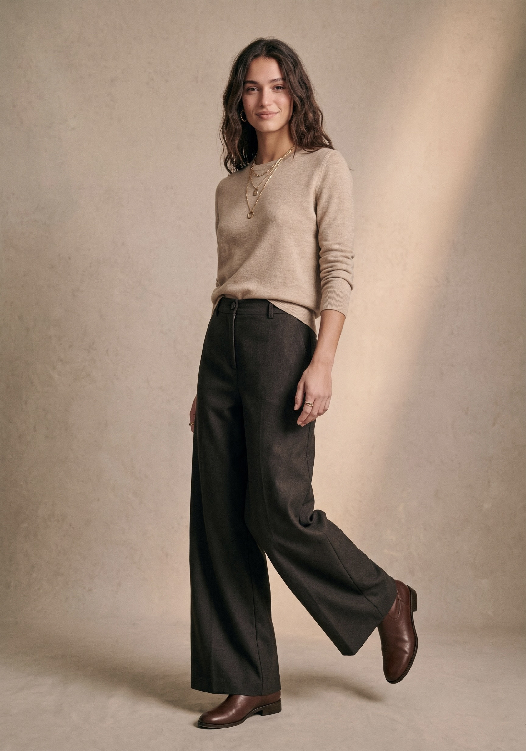 Großhändler Pépouz' Paris - Damenweite Baumwollhose mit geradem Schnitt und elastischem Bund, fließendes Design
