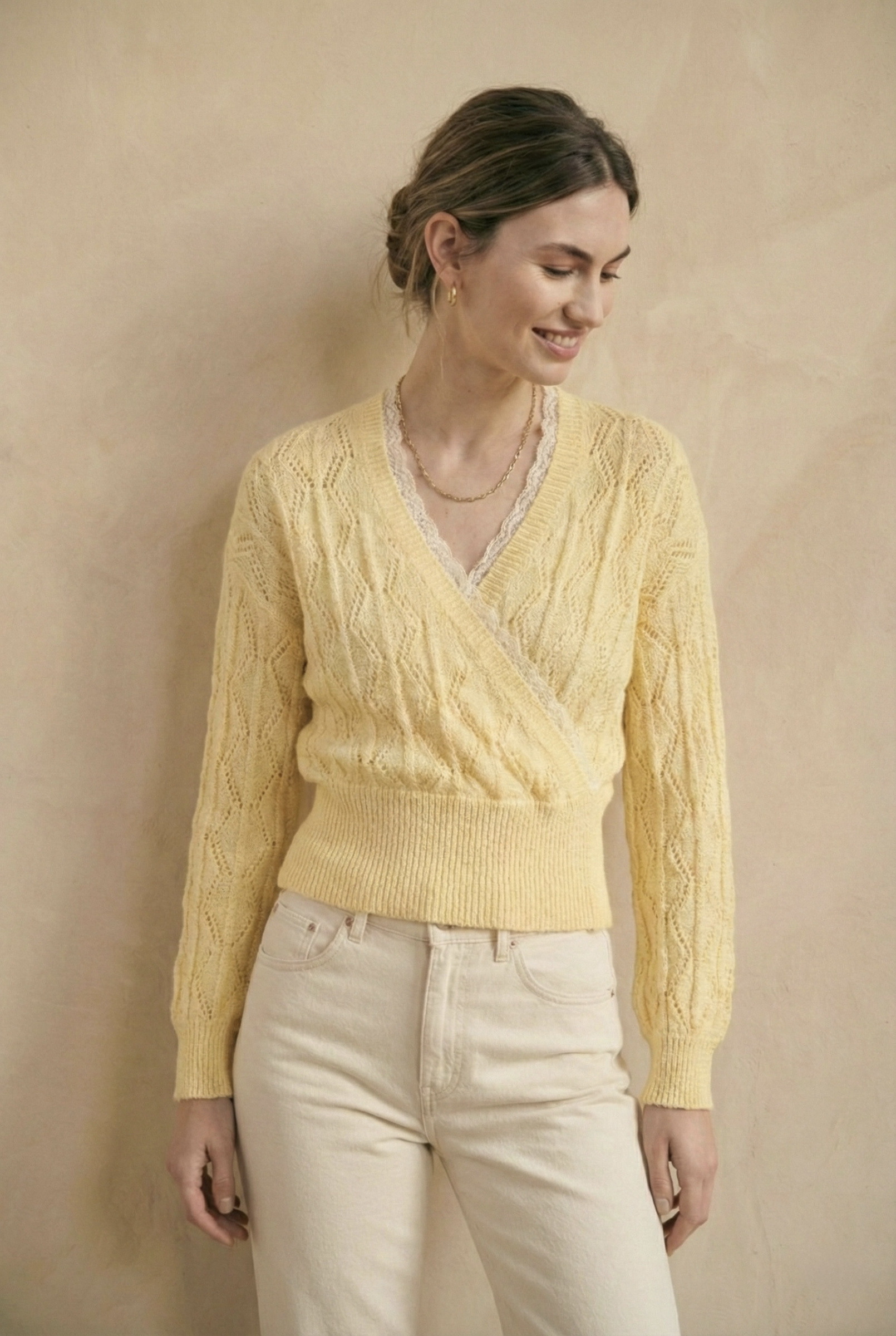 Großhändler Pépouz' Paris - Baumwoll-Wickelspitze-Pullover