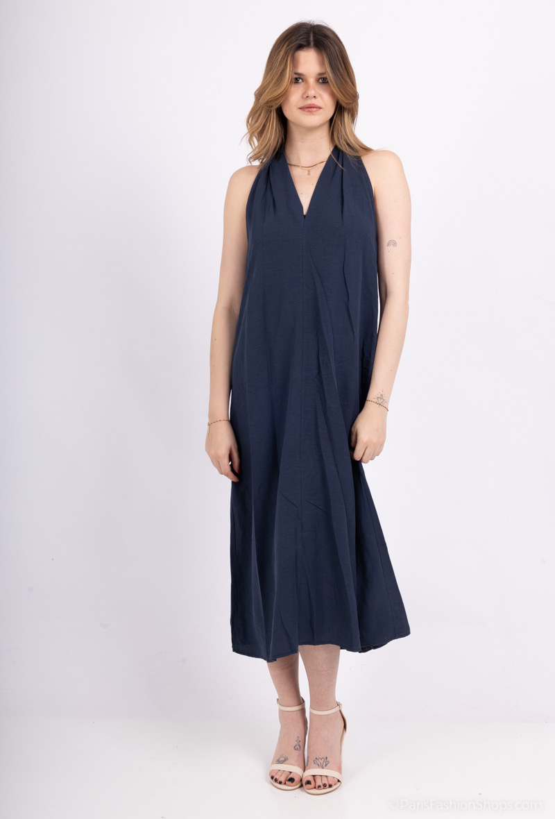 Wholesaler Pépouz' Paris - Flowing linen bow dress