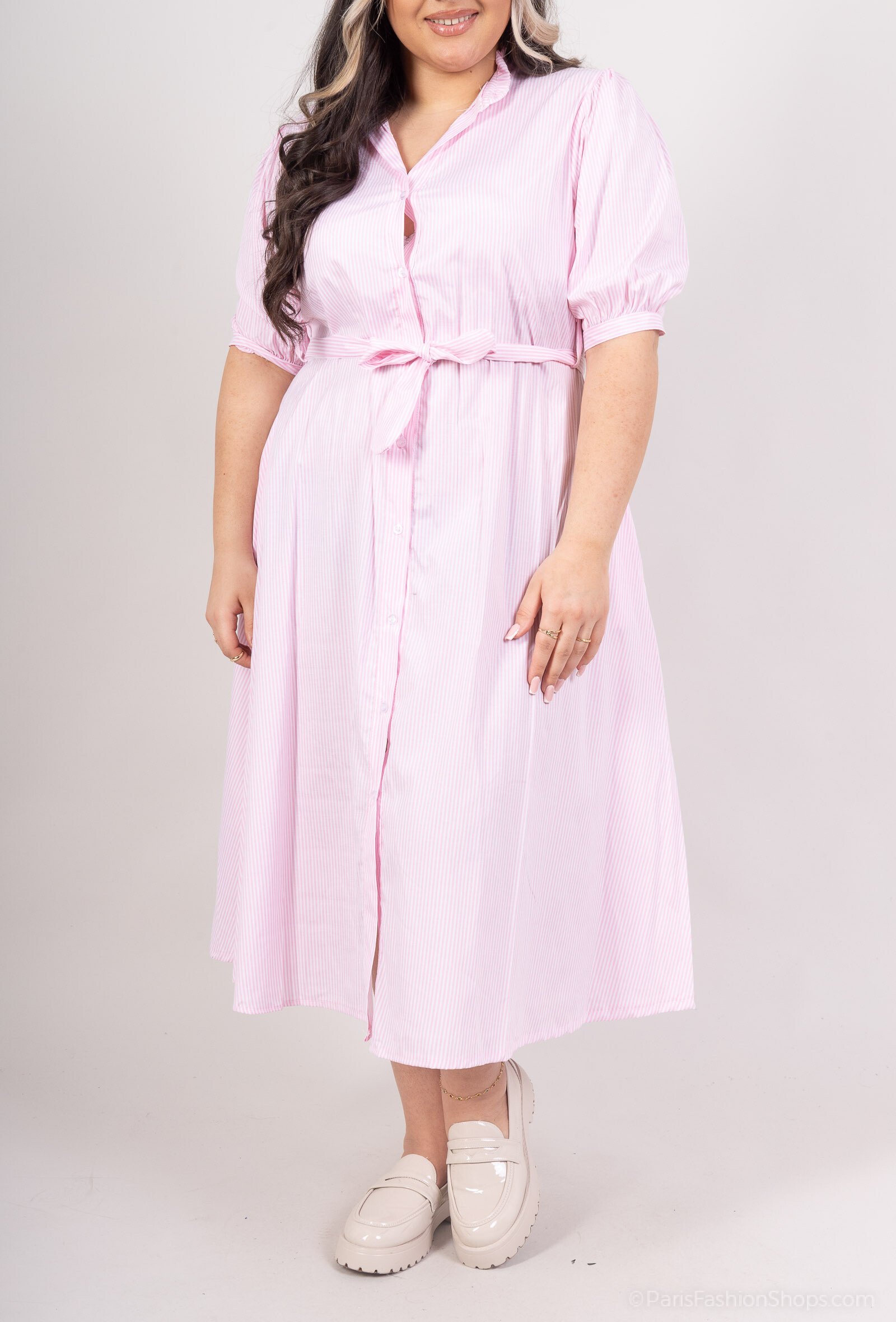 Großhändler Pépouz' Paris - Langstreifen Hemdkleid