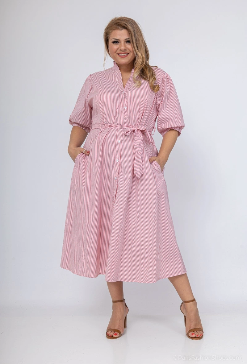 Wholesaler Pépouz' Paris - Long striped shirt dress