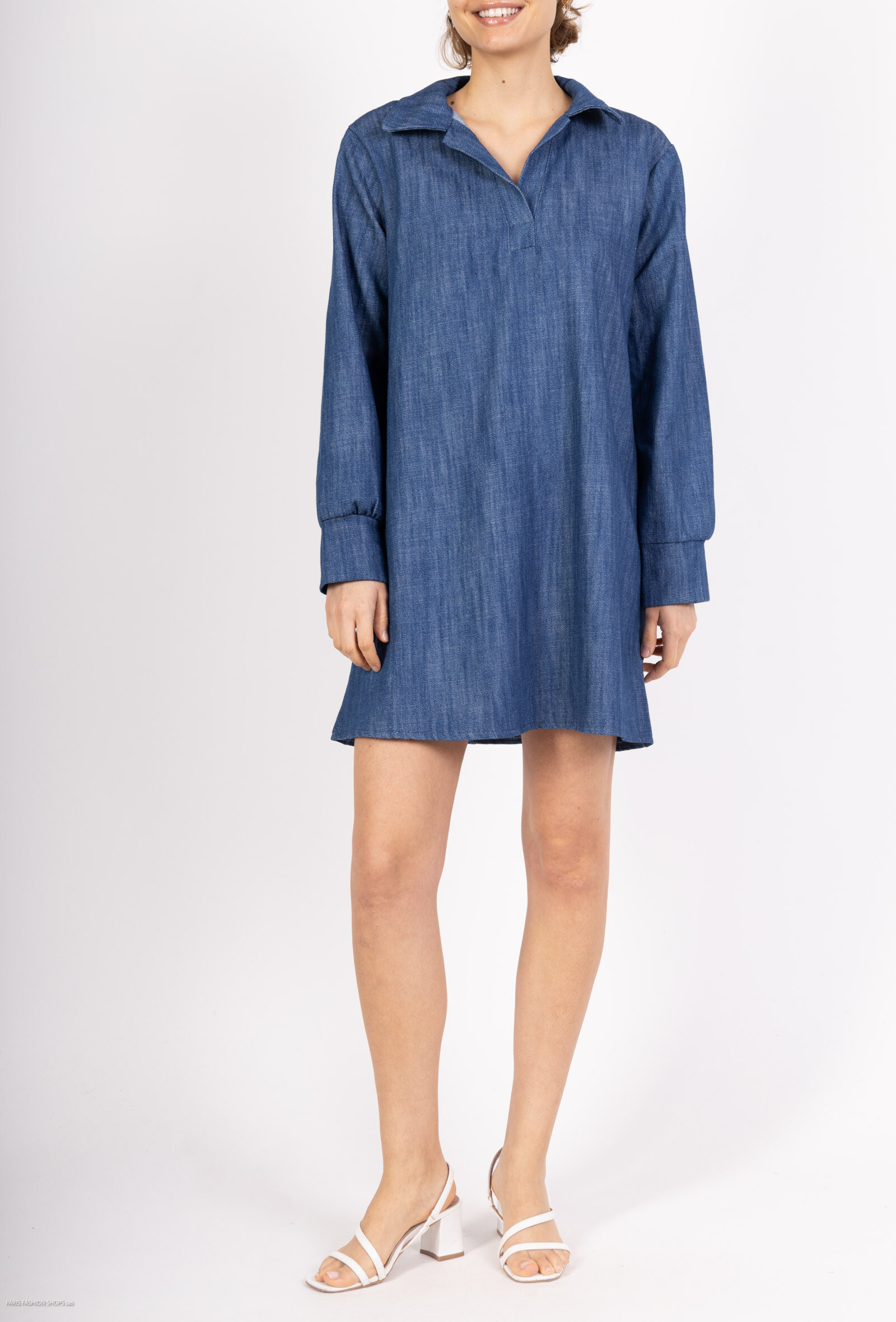 Grossista Pépouz' Paris - Abito a camicia corta in denim