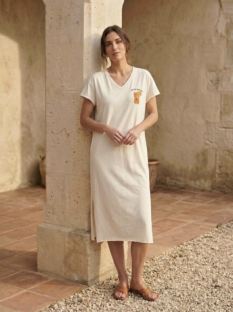 Grossiste Pépouz' Paris - Robe t-shirt longue 'Out of office'