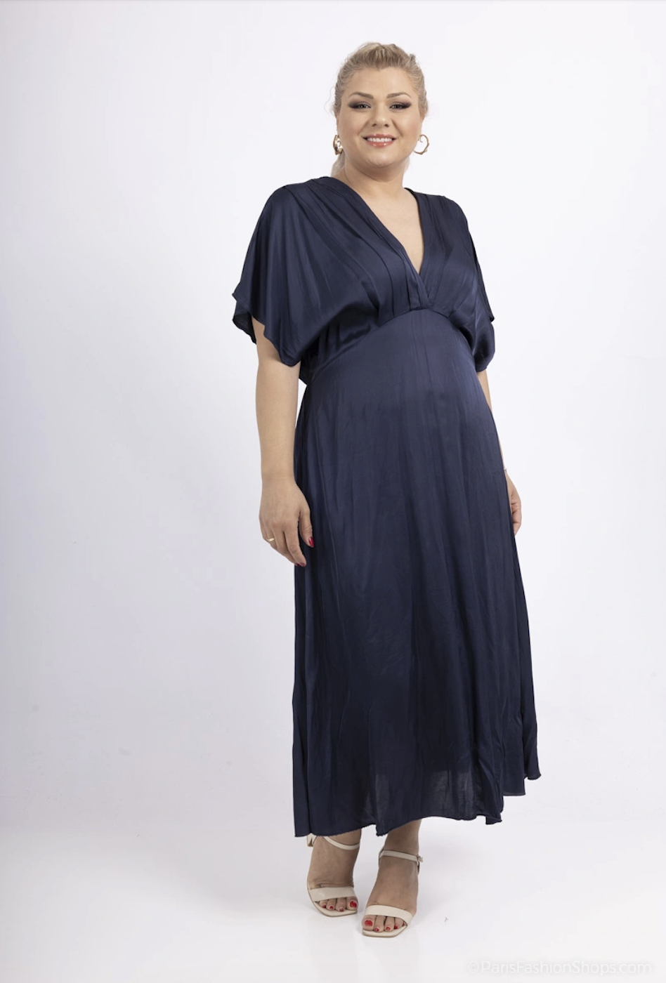 Grossiste Pépouz' Paris - GRANDE TAILLE Robe fluide soie