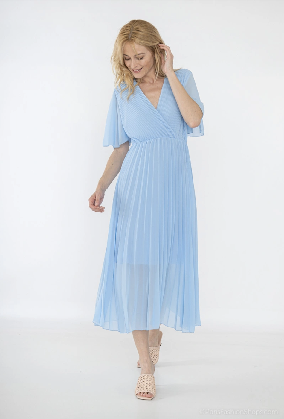 Grossiste Pépouz' Paris - Robe longue plissée
