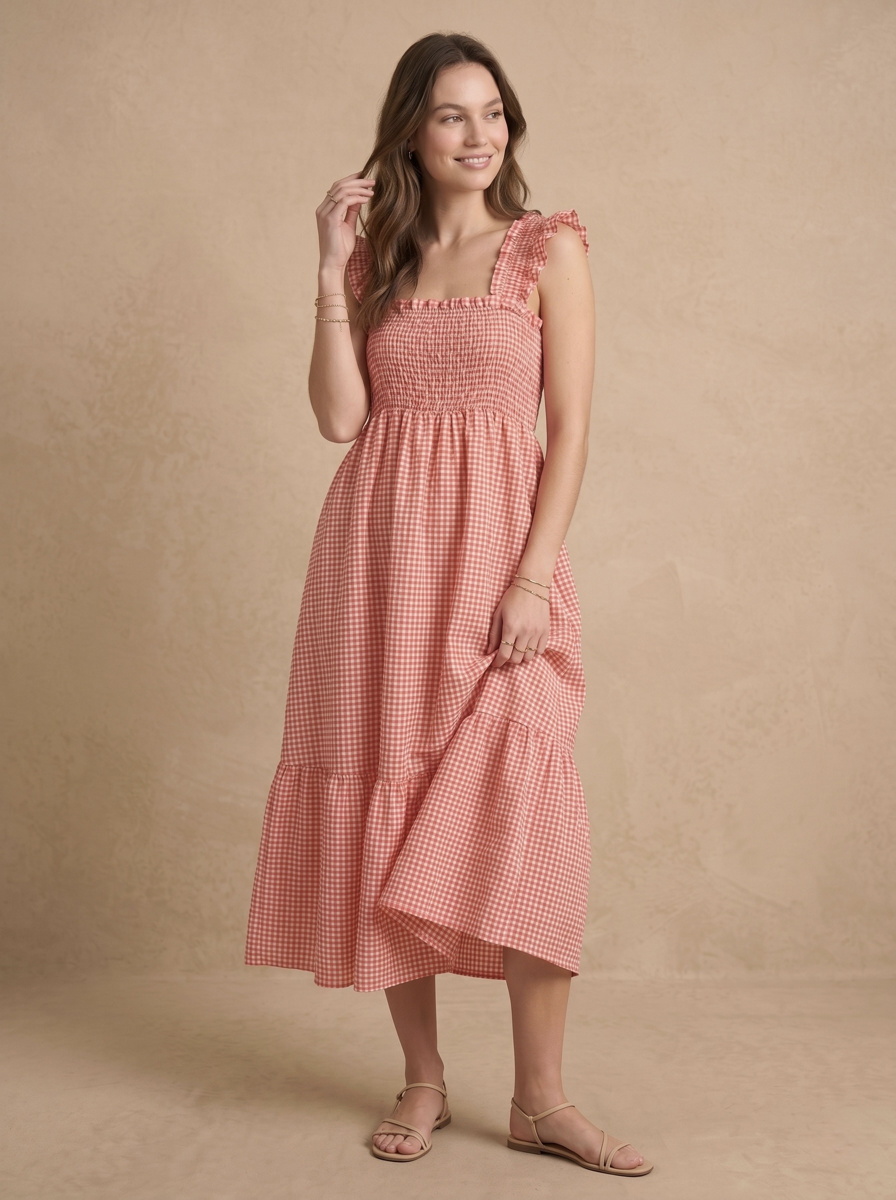 Grossiste Pépouz' Paris - Robe longue smockée en coton