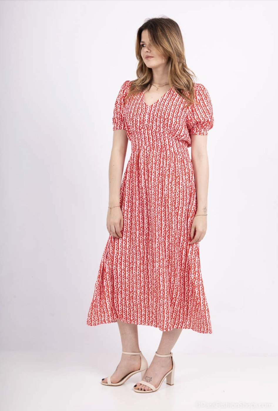 Grossiste Pépouz' Paris - Robe fluide imprimée coeur