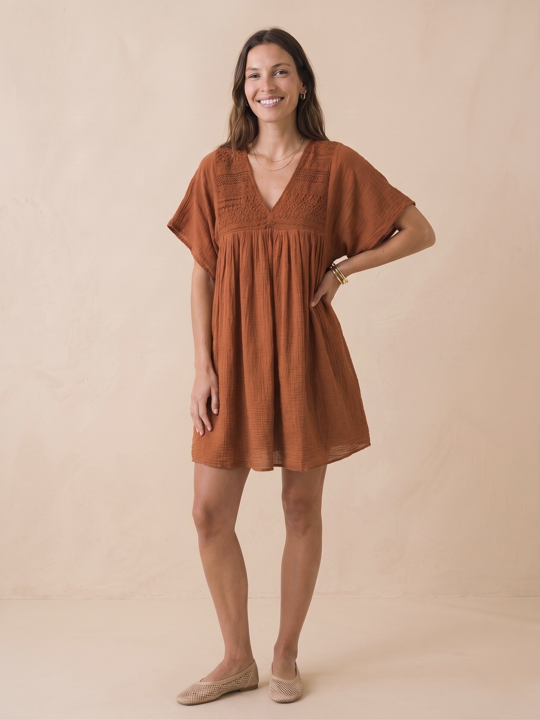 Grossiste Pépouz' Paris - Robe voile de coton dentelle