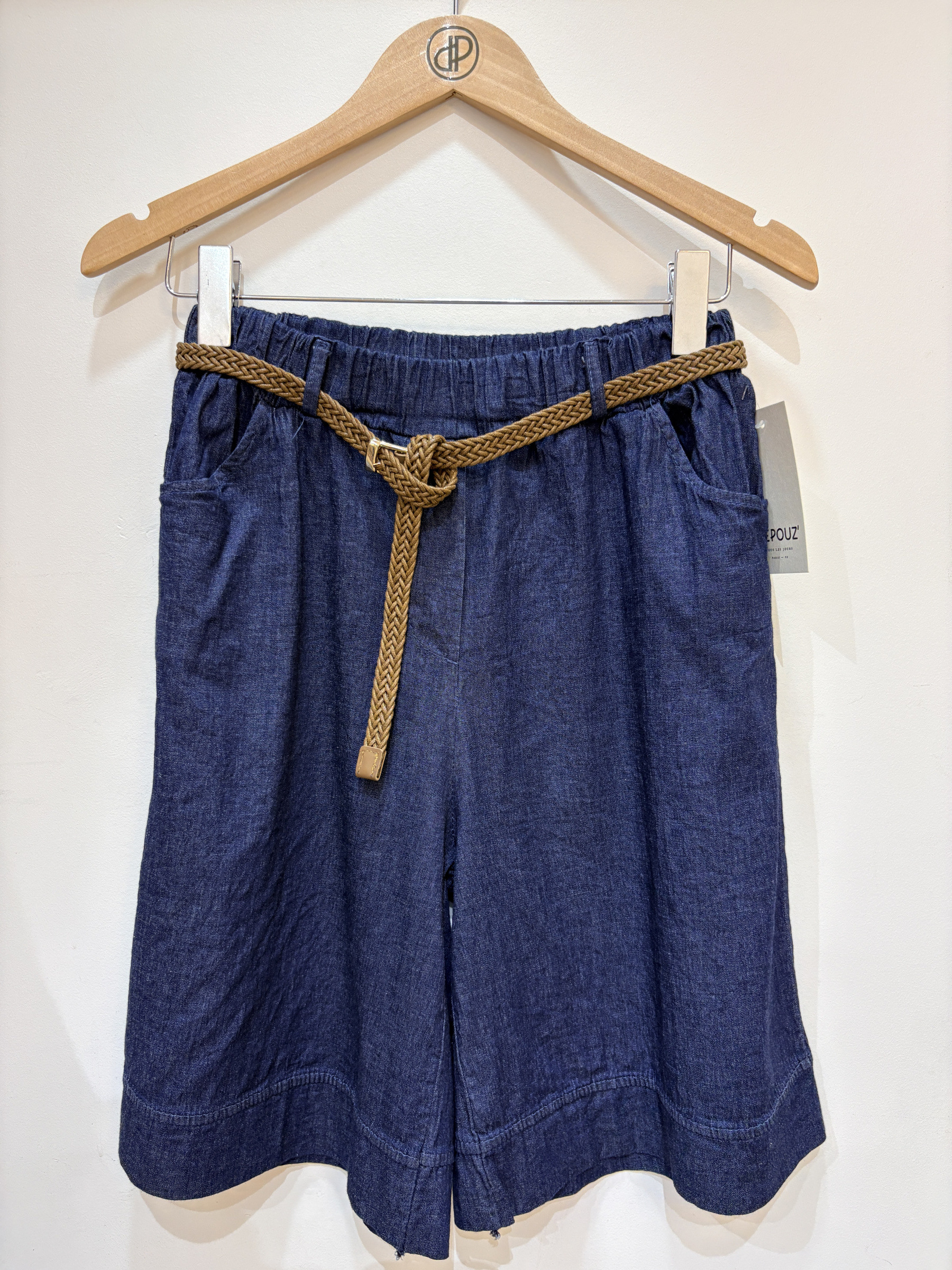 Mayorista Pépouz' Paris - Shorts de denim de algodón con cinturón