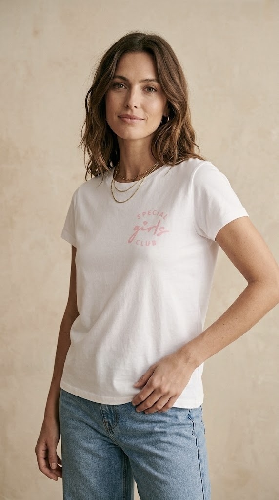 Mayorista Pépouz' Paris - Camiseta de algodón lisa con estampado Special girls Club