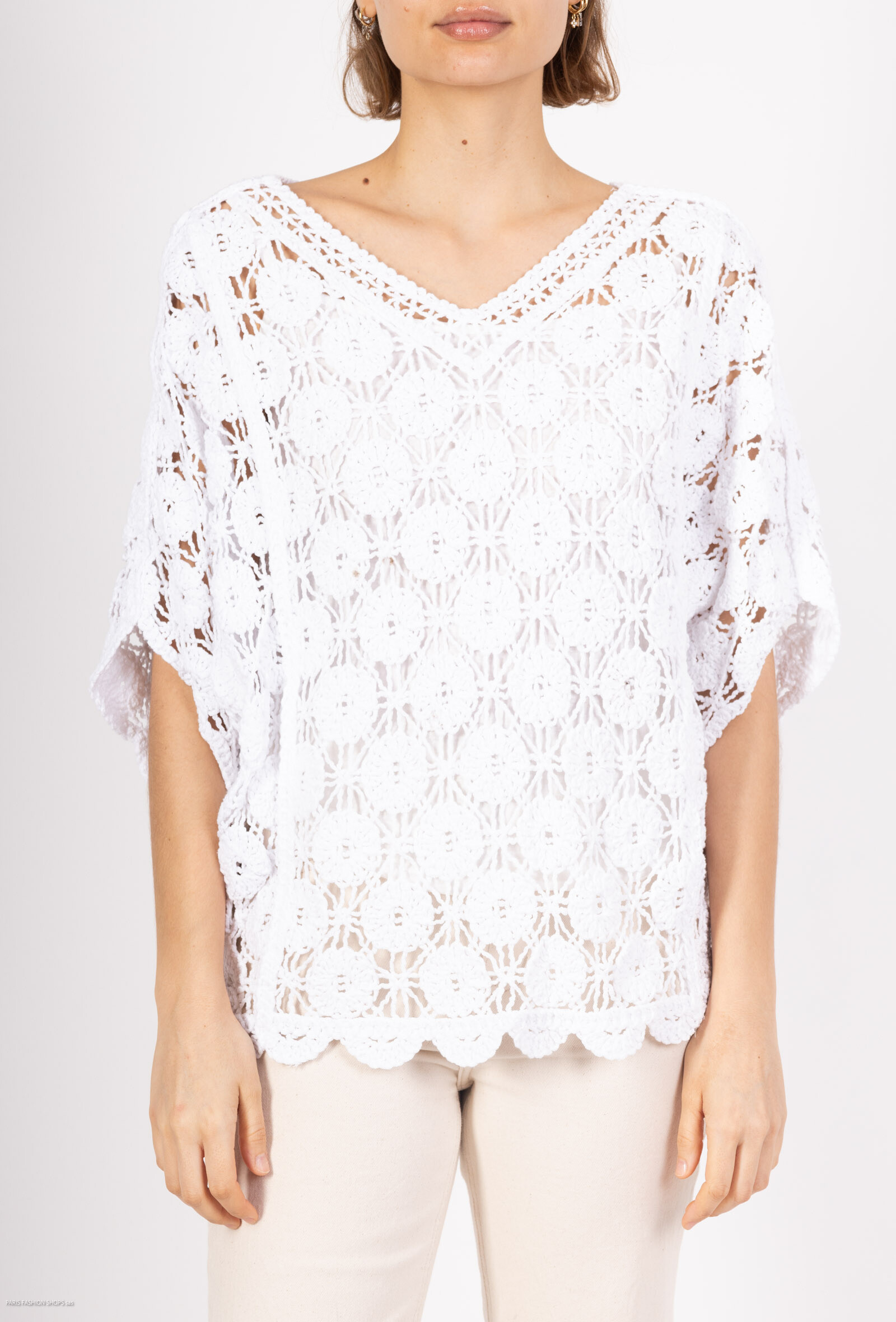Wholesaler Pépouz' Paris - Top embroidered with flowers