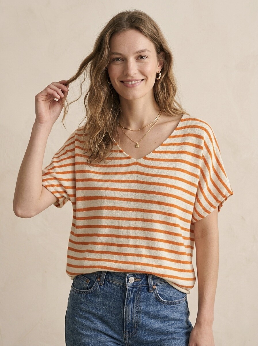 Mayorista Pépouz' Paris - Top de punto a rayas con cuello en V