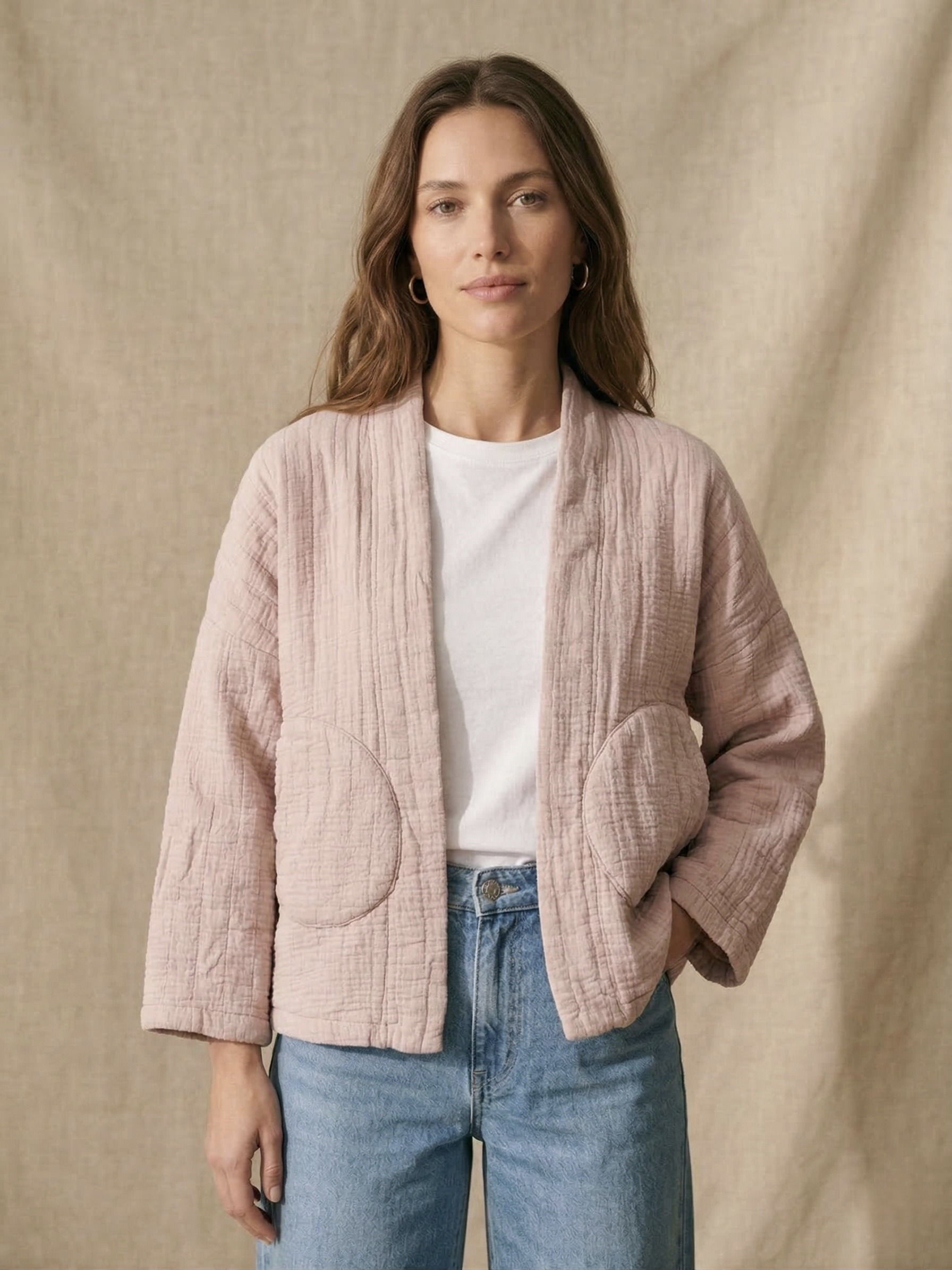 Grossiste Pépouz' Paris - Veste matelassée kimono en coton