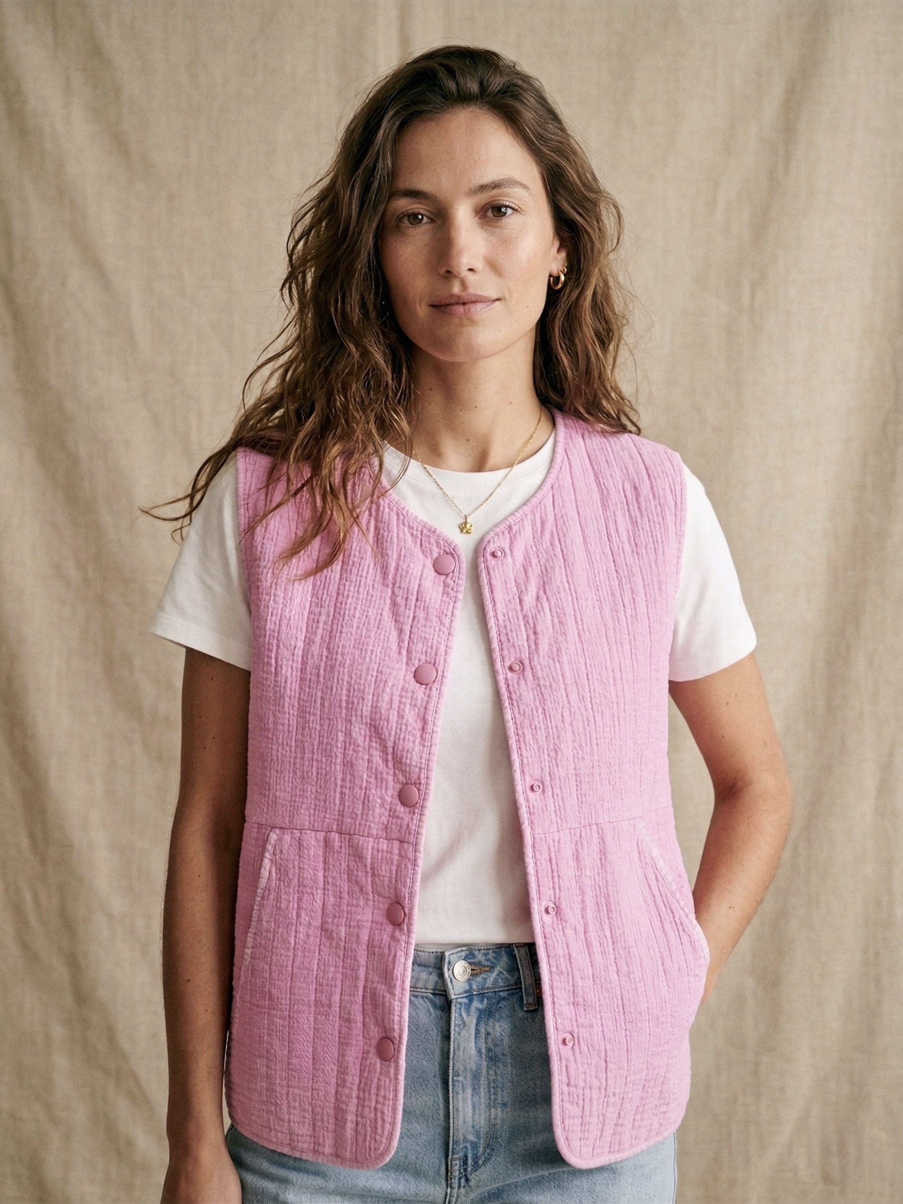Grossiste Pépouz' Paris - Veste matelassée gaze de coton sans manches