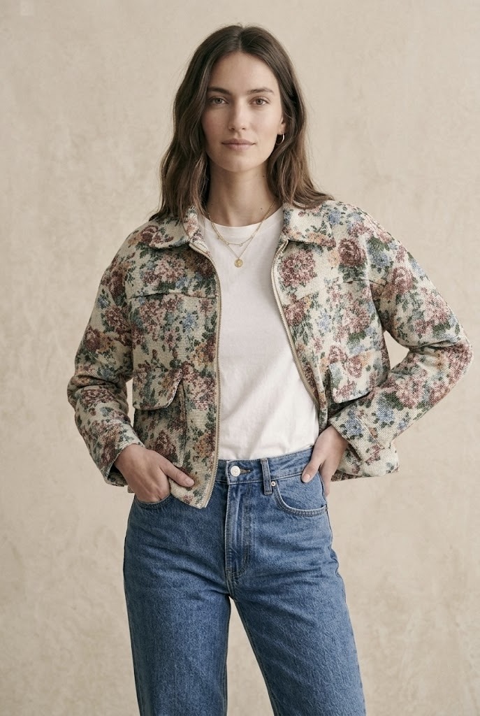 Grossiste Pépouz' Paris - Veste broderie jacquard floral