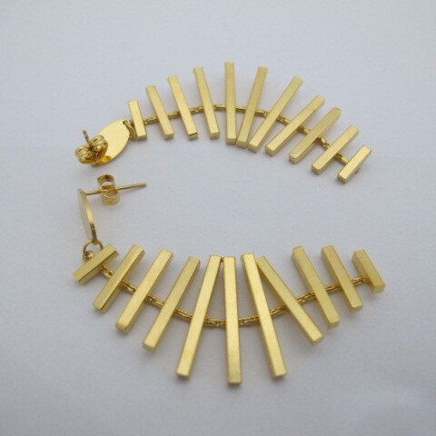 Wholesaler PERLES BLEUES - Chain Earrings with Stainless Steel Stick