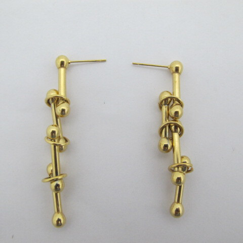 Wholesaler PERLES BLEUES - Stainless Steel Atom Earrings