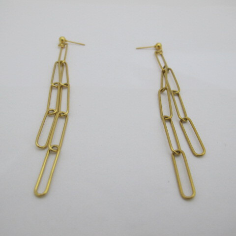 Wholesaler PERLES BLEUES - Stainless Steel Paperclip Chain Drop Earrings