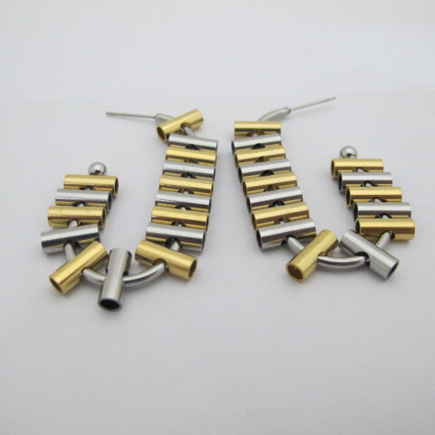 Wholesaler PERLES BLEUES - Stainless Steel Tube Wire Earrings