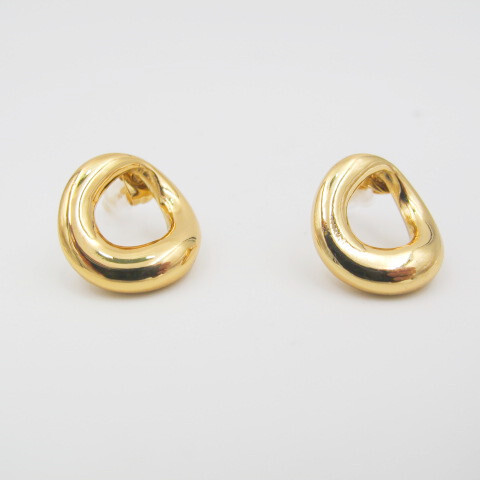 Wholesaler PERLES BLEUES - TWISTED CREOLE earrings in stainless steel