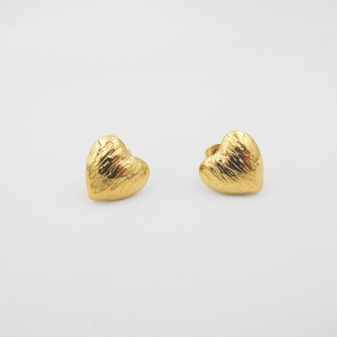 Wholesaler PERLES BLEUES - stainless steel heart earrings