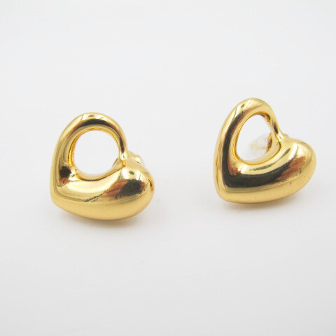 Wholesaler PERLES BLEUES - stainless steel pierced heart earrings