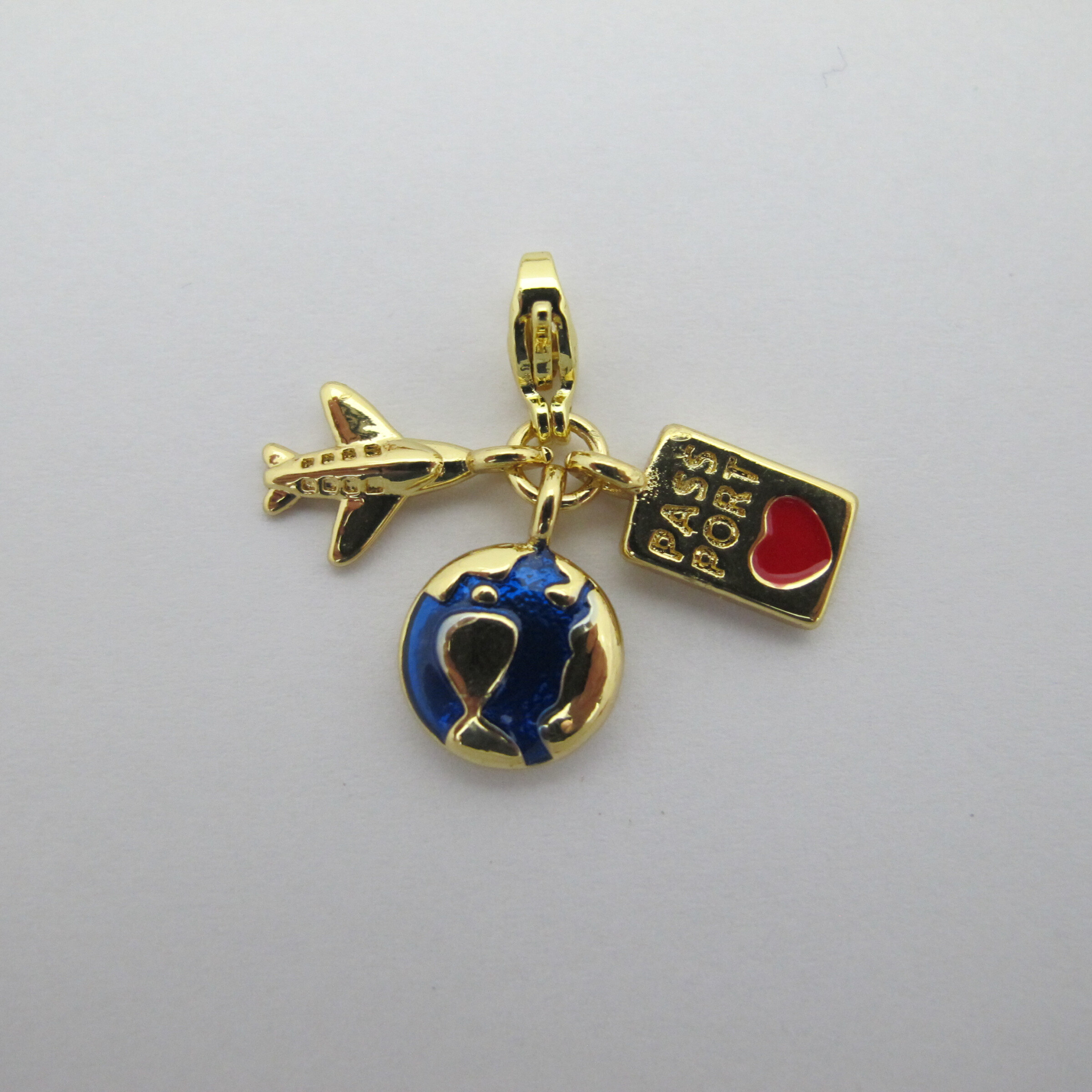 Mayorista PERLES BLEUES - Charms en latón dorado con oro fino