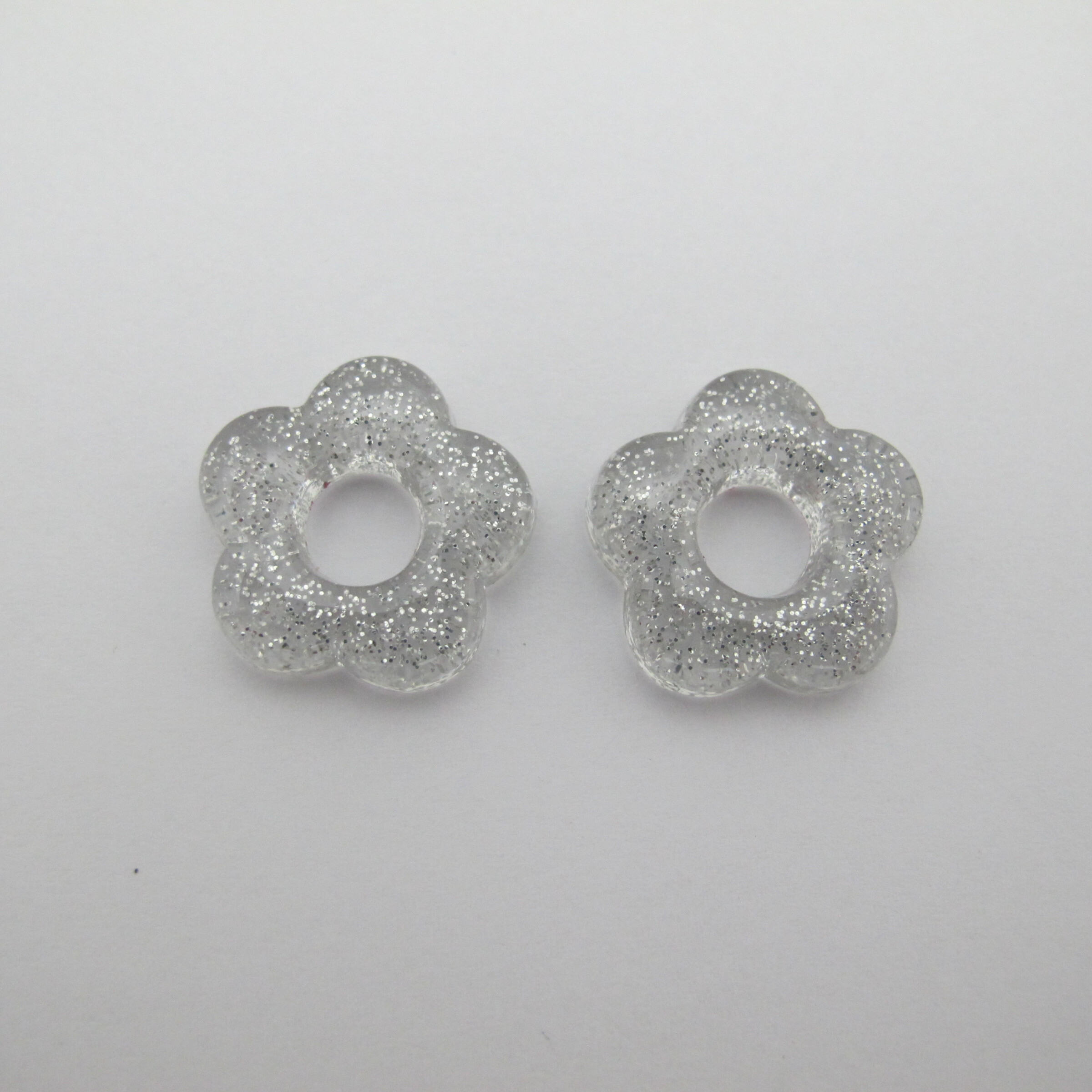 Grossista PERLES BLEUES - 20 pezzi Fiori glitter acrilici 20mm
