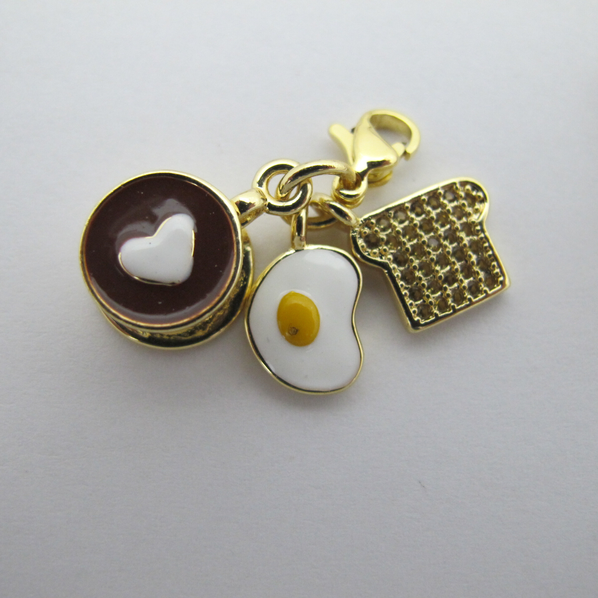 Mayorista PERLES BLEUES - Charms en latón dorado con oro fino
