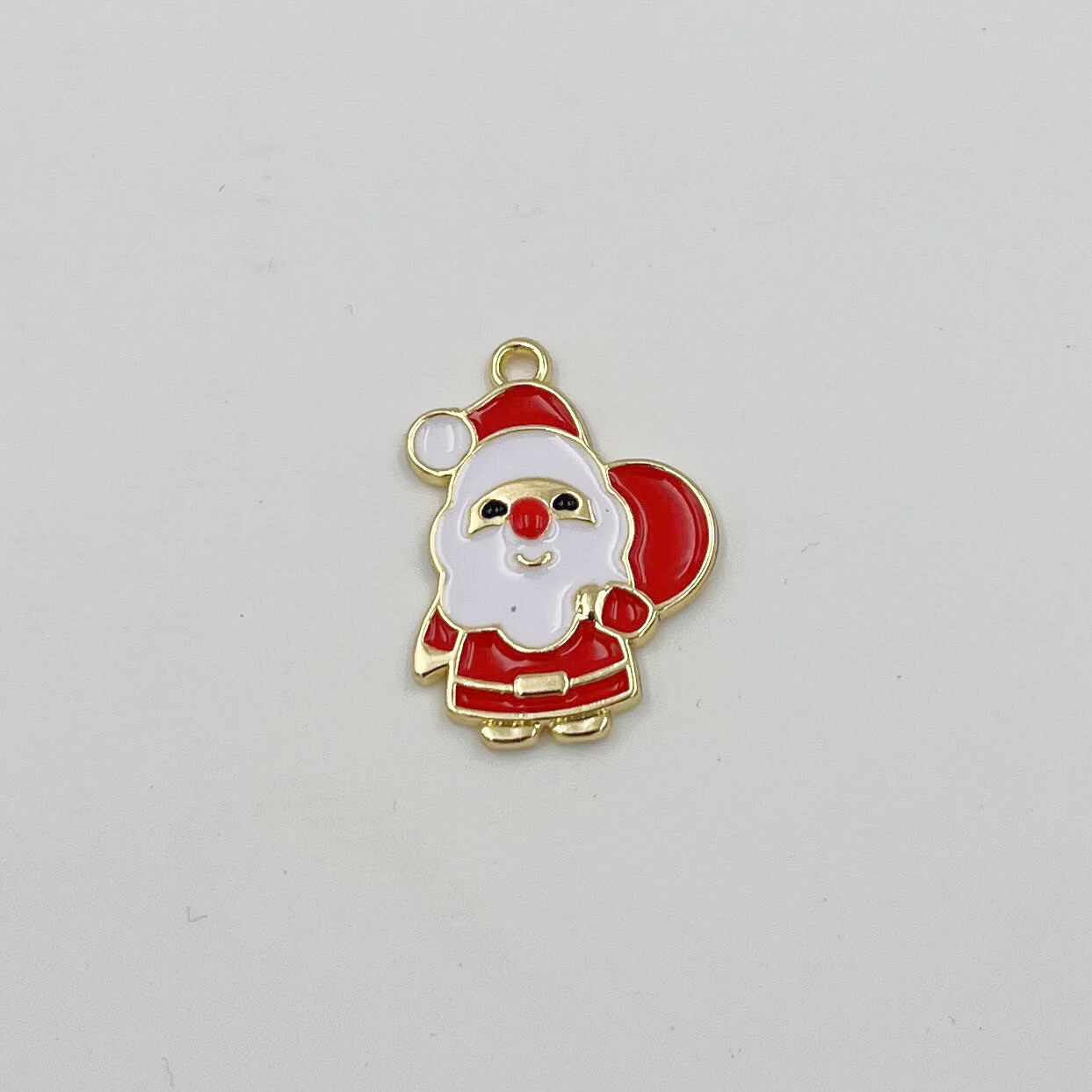 Wholesaler PERLES BLEUES - 20 Pcs of Santa Claus Sequins Enamel in Zamak