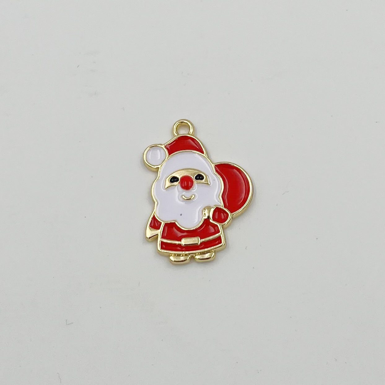 Wholesaler PERLES BLEUES - 20 Pcs of Santa Claus Sequins Enamel in Zamak