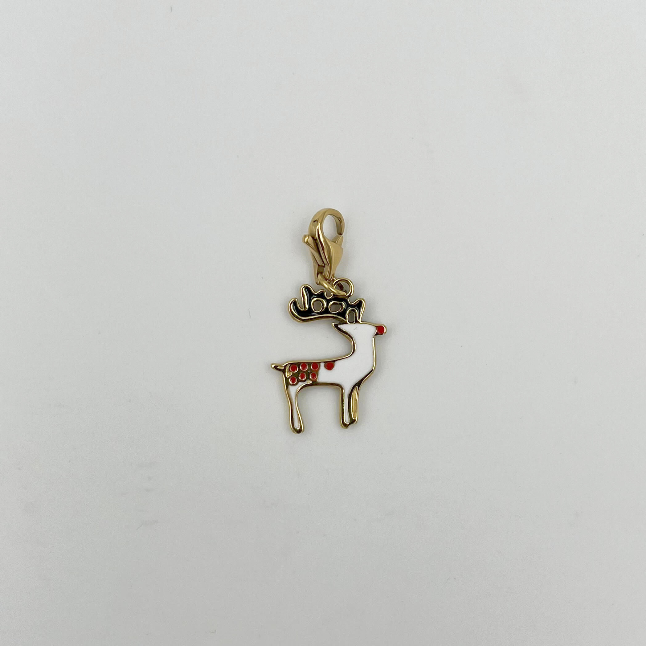 Wholesaler PERLES BLEUES - 2 Pcs Stainless Steel Christmas Deer Charms