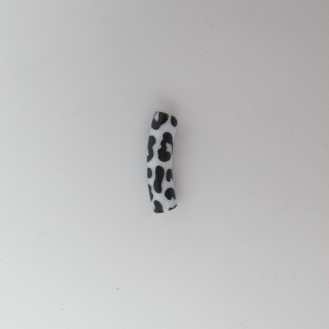 Wholesaler PERLES BLEUES - 50 Pcs Leopard Tube Beads 6x20mm Acrylic