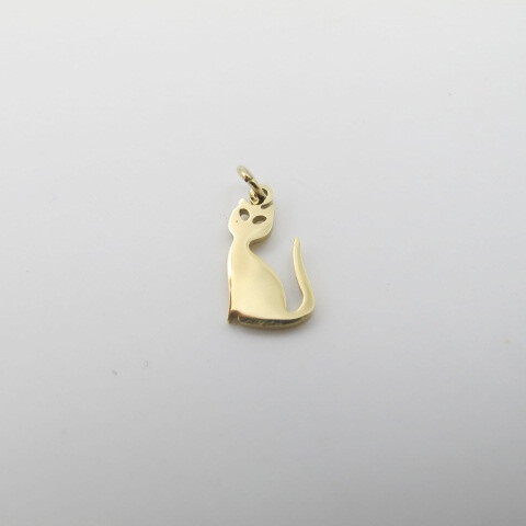 Wholesaler PERLES BLEUES - Chat charm with stainless steel ring