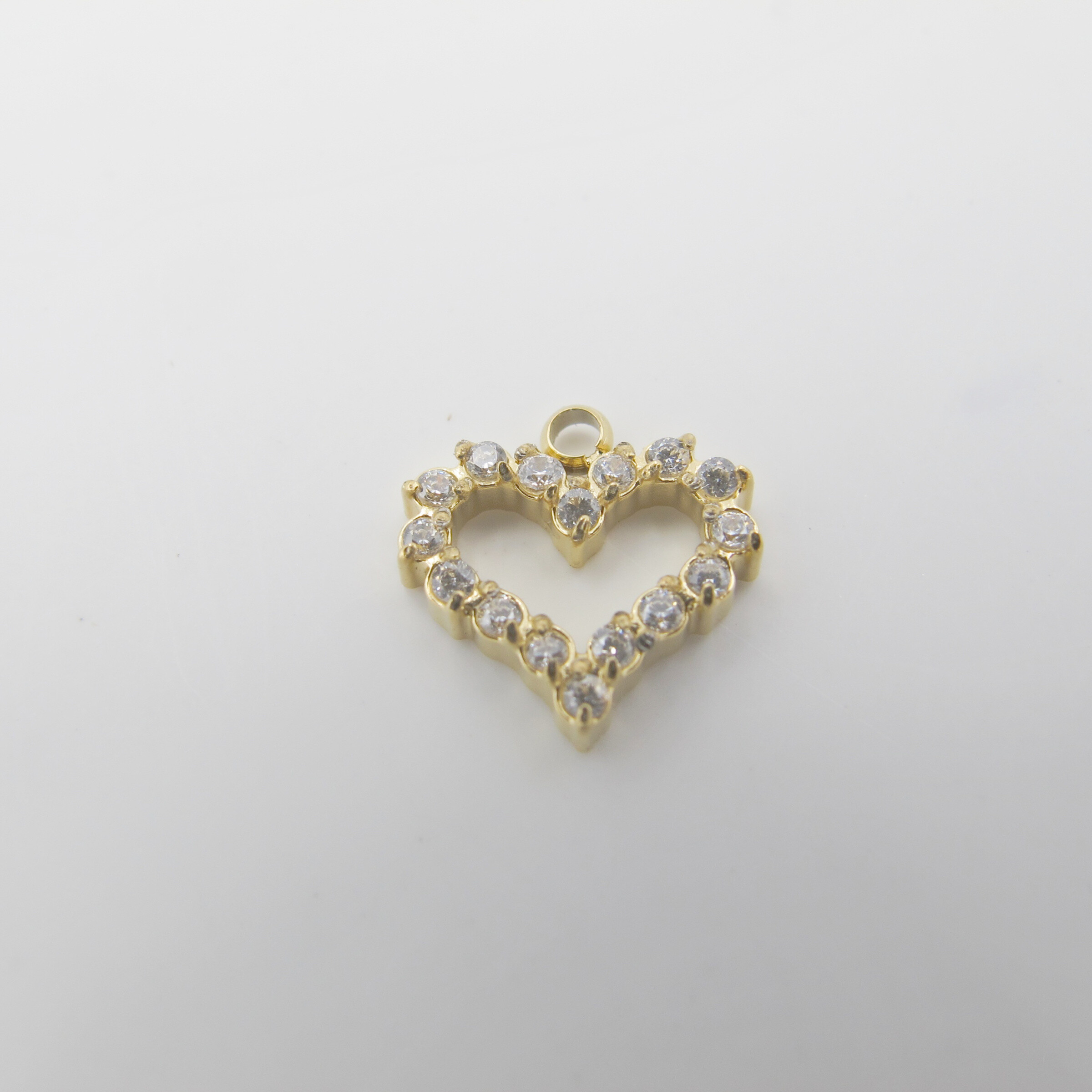 Wholesaler PERLES BLEUES - Heart pendant in stainless steel glass