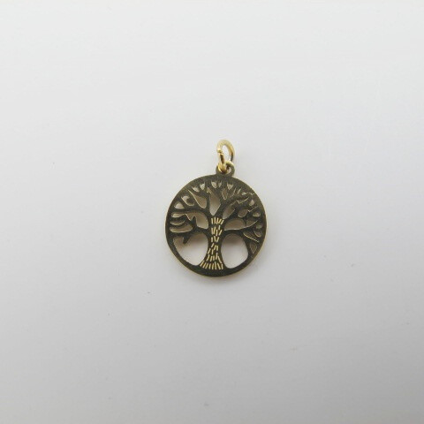 Wholesaler PERLES BLEUES - Strong tree of life surrounded with stainless steel ring