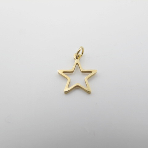 Wholesaler PERLES BLEUES - Star charm with stainless steel ring