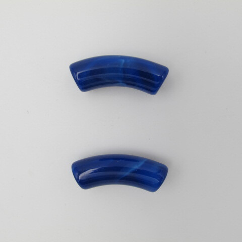 Grossiste PERLES BLEUES - 50 Pcs Perles Tubes 12x35mm Acryliques