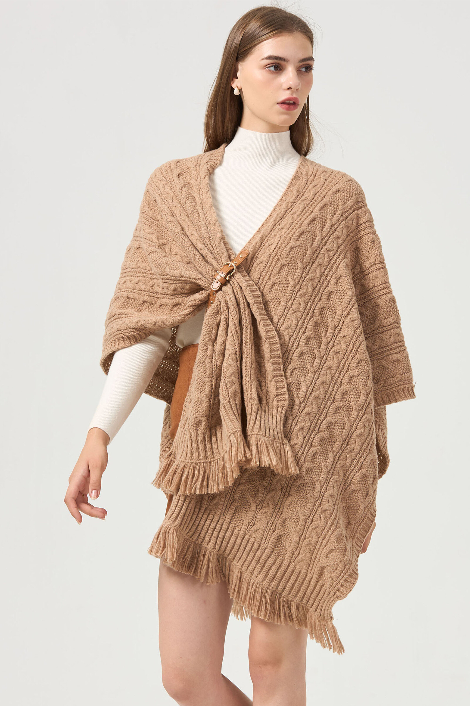Grossiste Phanie Mode (Phanie accessories) - CAPE TRICOTÉ