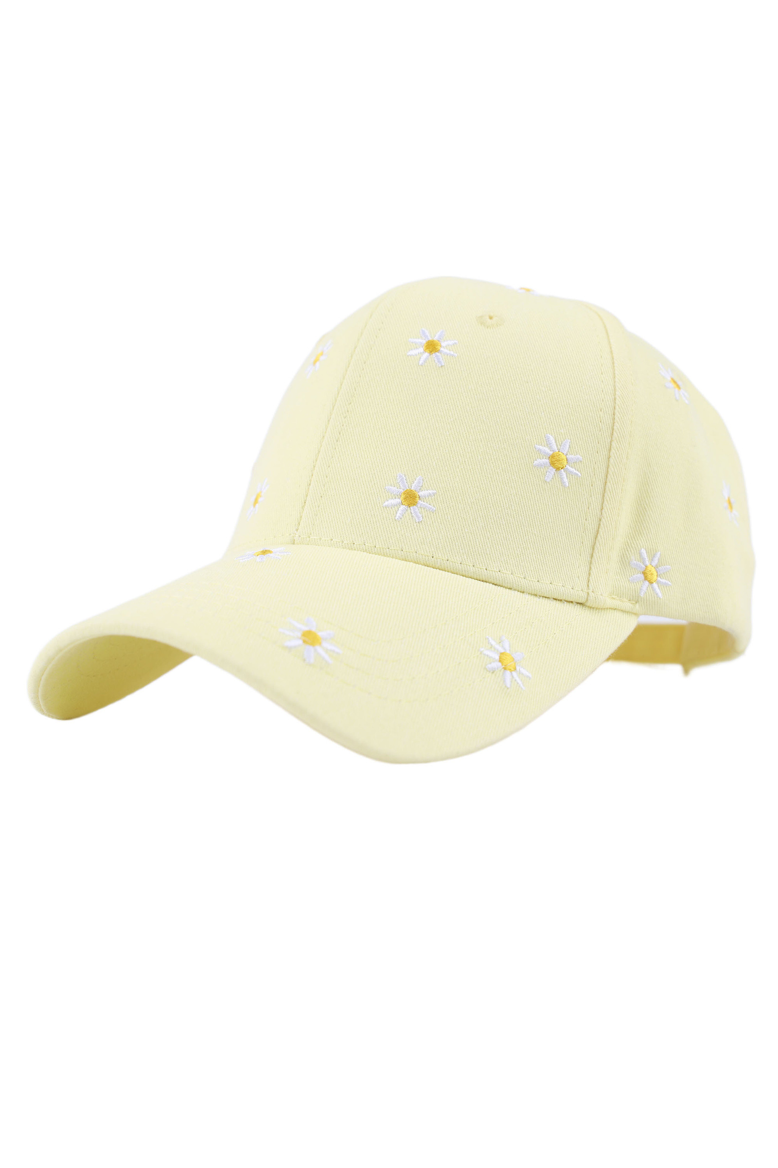 Großhändler Phanie Mode (Phanie accessories) - Baumwollkappe mit gestickten Gänseblümchen