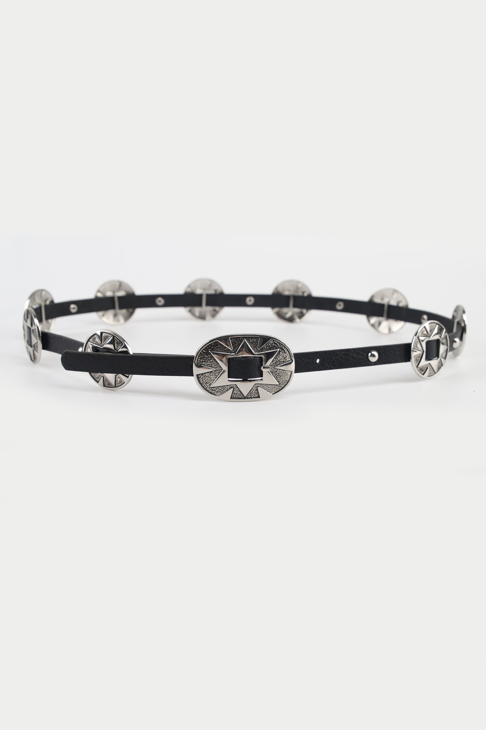 Mayorista Phanie Mode (Phanie accessories) - Cinturón fino con hebilla en forma de estrella y adorno de pieza estrellada