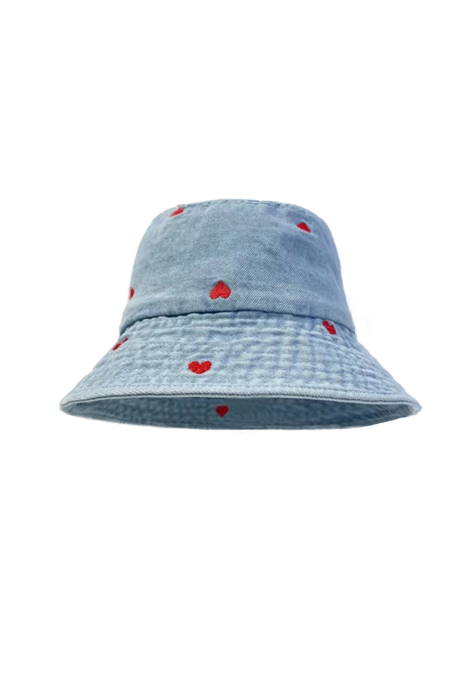 Grossiste Phanie Mode (Phanie accessories) - Bob en jean brodé coeurs