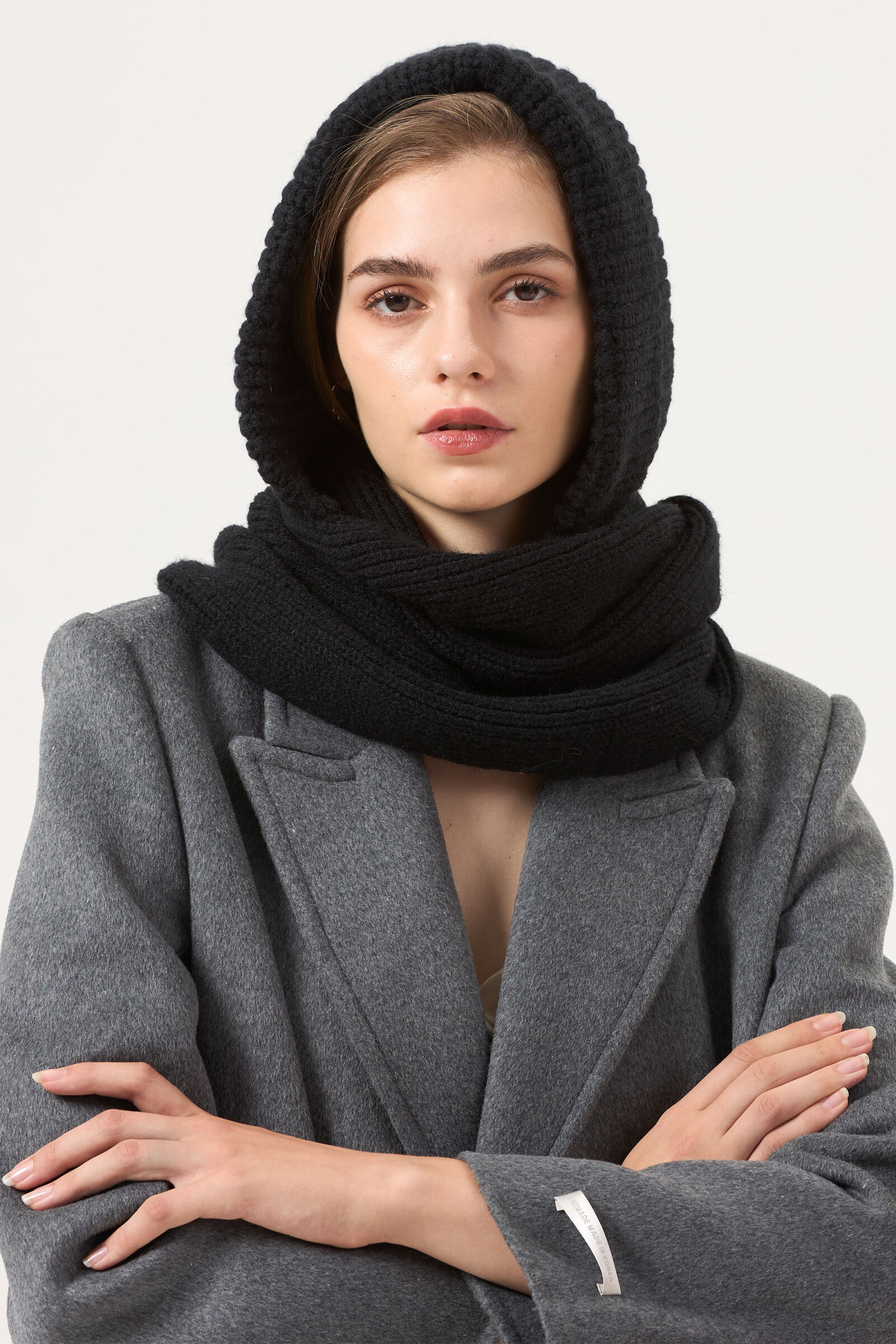 Grossiste Phanie Mode (Phanie accessories) - Cagoule en tour de cou tricotée (Capuche)