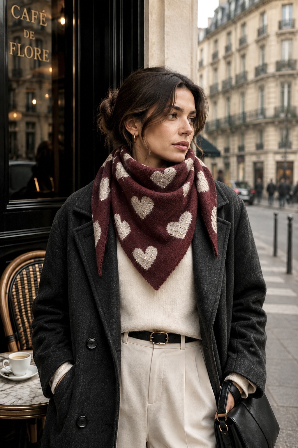 Mayorista Phanie Mode (Phanie accessories) - Capa triangular con corazones