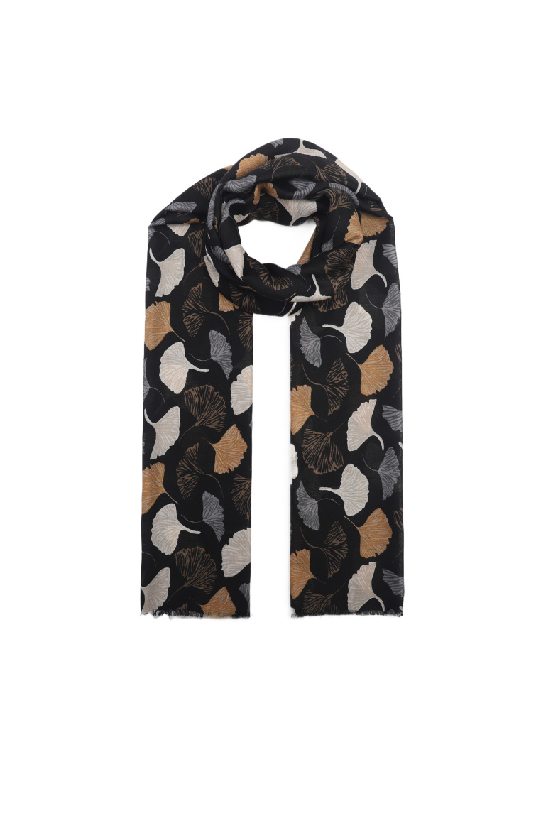 Grossiste Phanie Mode (Phanie accessories) - Foulard imprimé gingko all-over