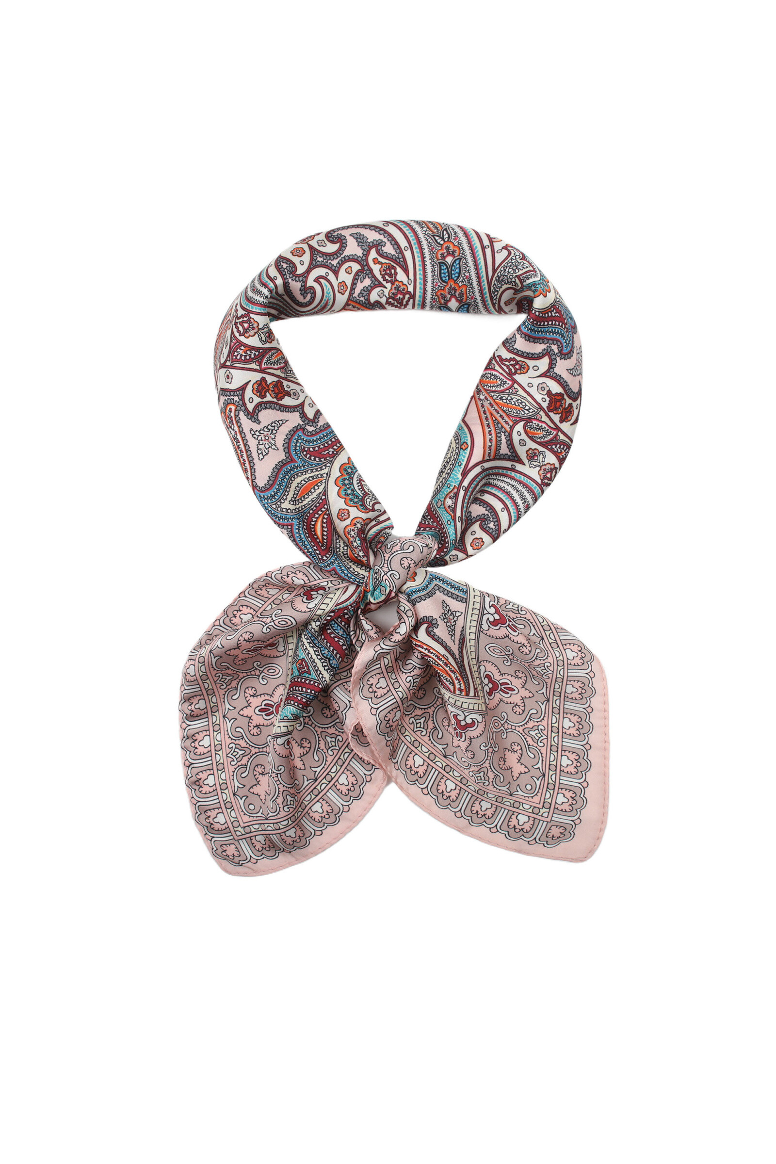 Wholesaler Phanie Mode (Phanie accessories) - Small satin square touch printed silk cashmere