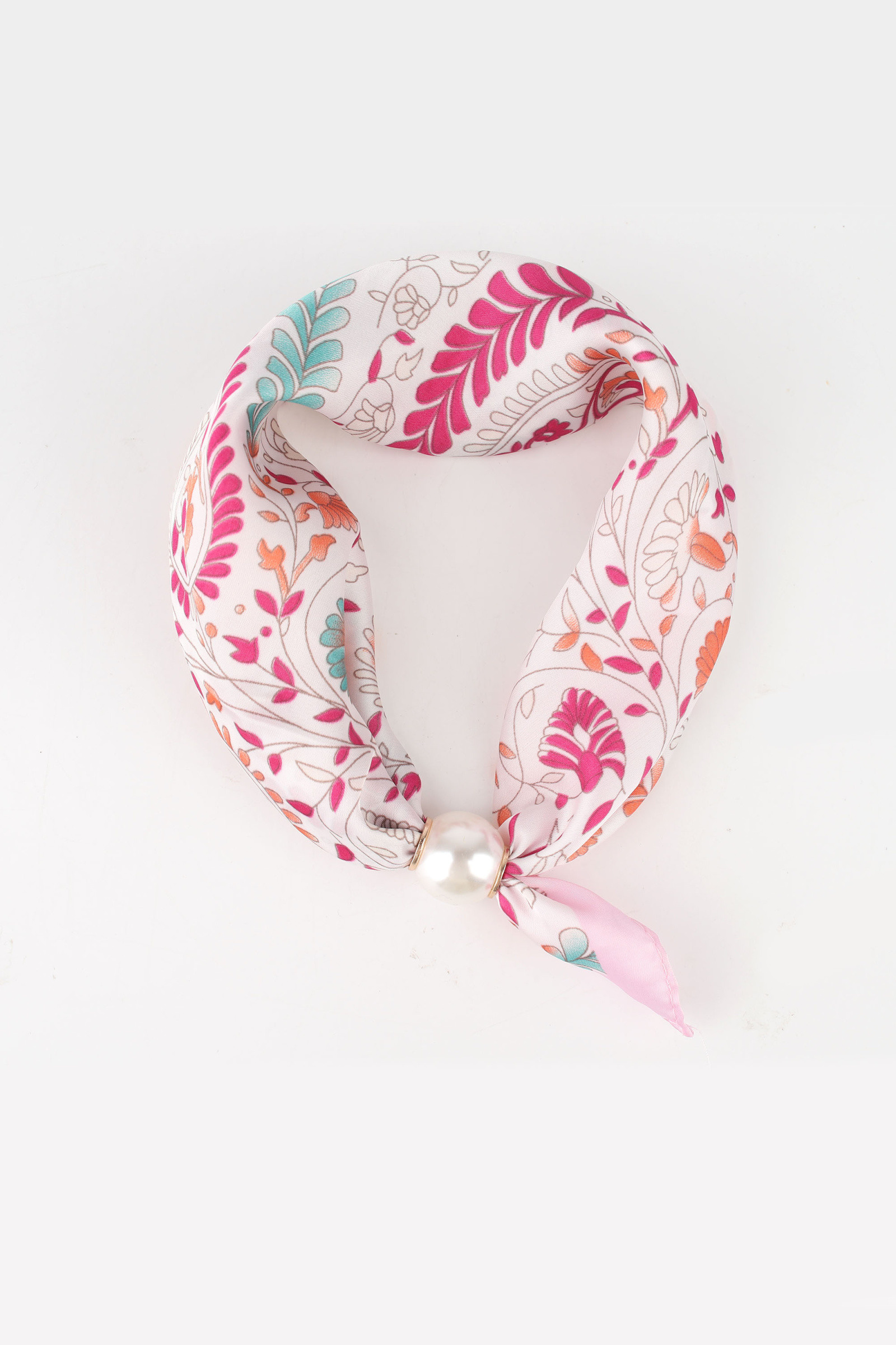 Großhändler Phanie Mode (Phanie accessories) - Geblümter Halstuch mit Dekorativer Perle