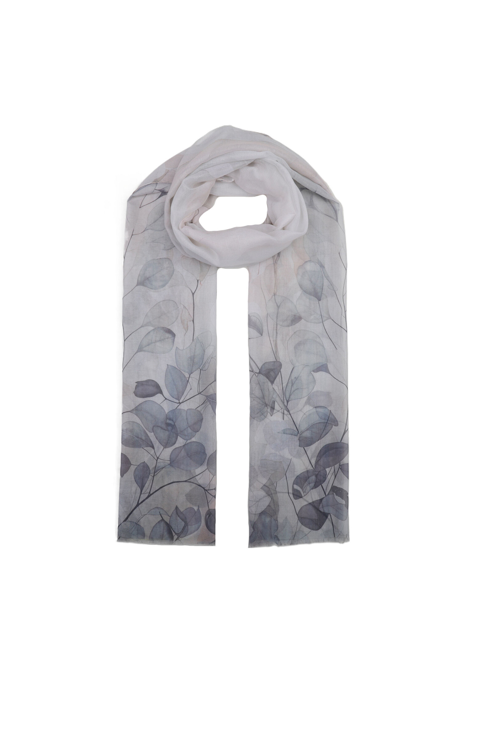 Wholesaler Phanie Mode (Phanie accessories) - Leaves printed scarf with color gradient