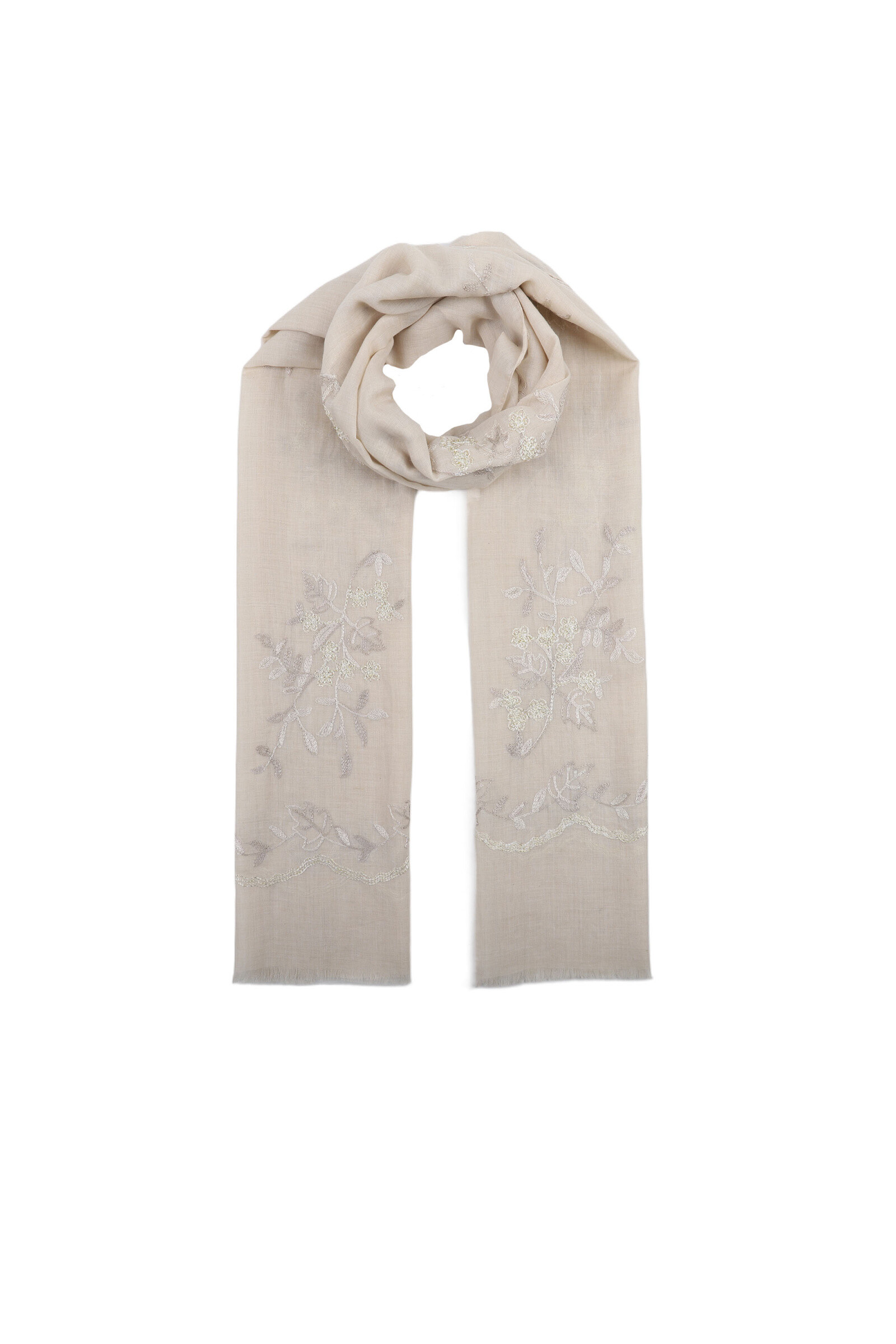 Mayorista Phanie Mode (Phanie accessories) - Bufanda de bordado de flores unidas