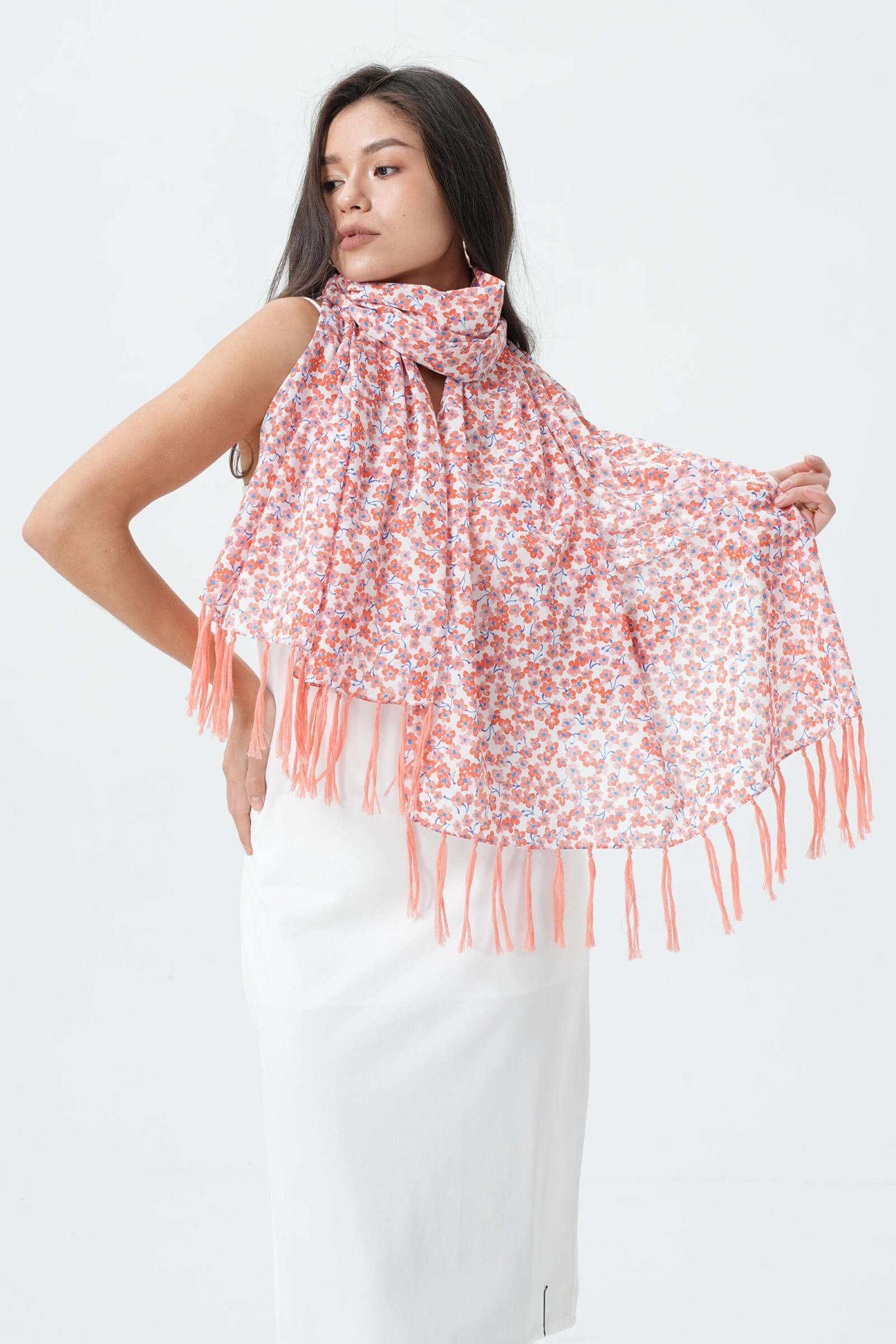 Wholesaler Phanie Mode (Phanie accessories) - Cotton scarf with fringes